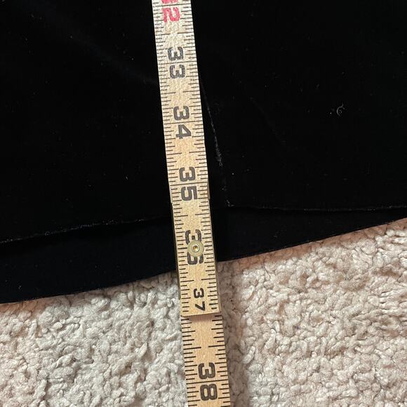 Vintage Cocktail Dress Size 10 Black Velvet Short Mini Strappy Party 90s Y2K - Picture 15 of 16